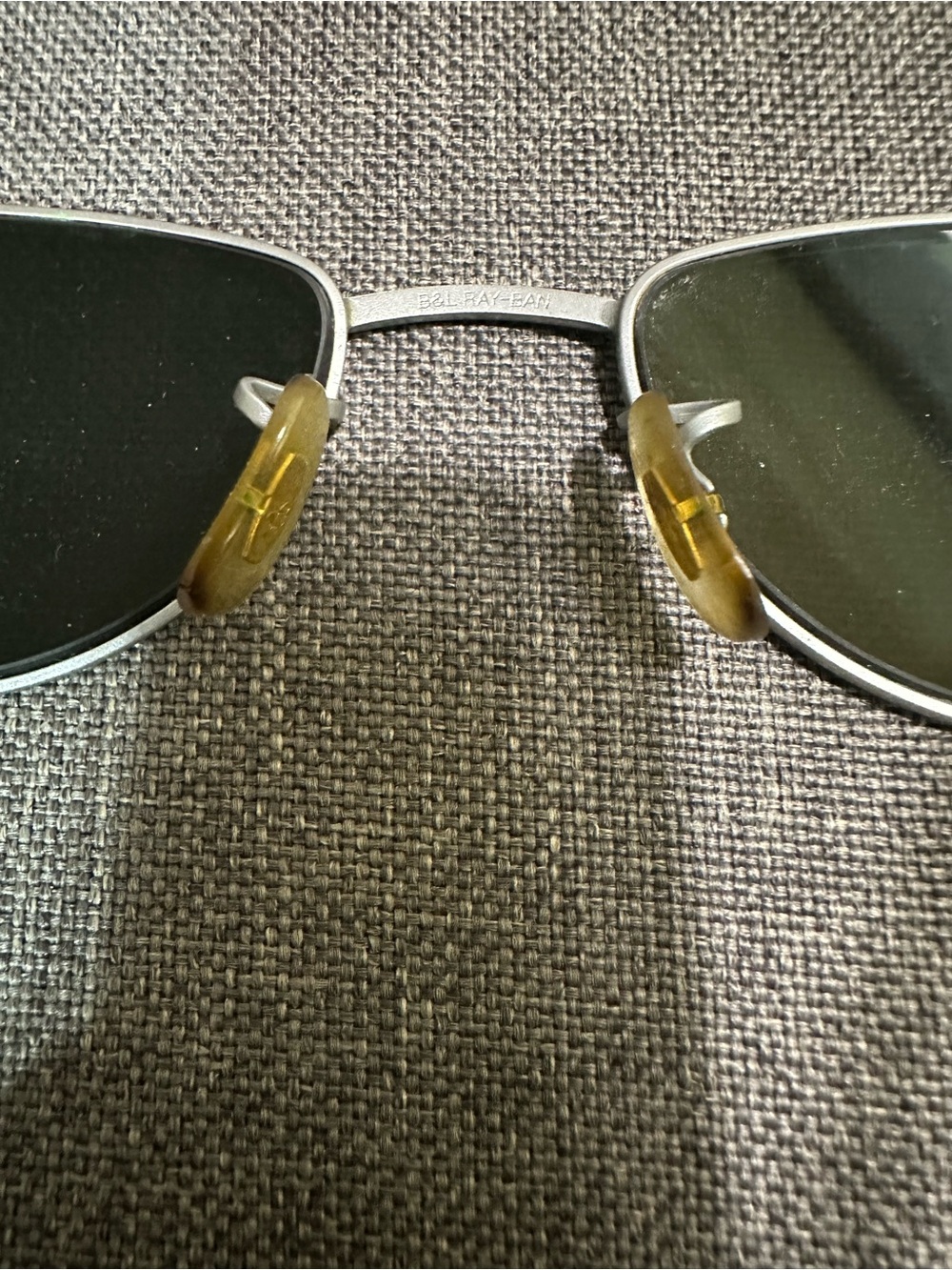 Ray-Ban Silver Oval Sunglasses with Dark Green Lenses - Picture 5 of 10
